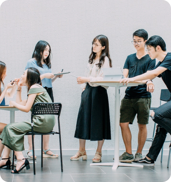 A group of asian people
