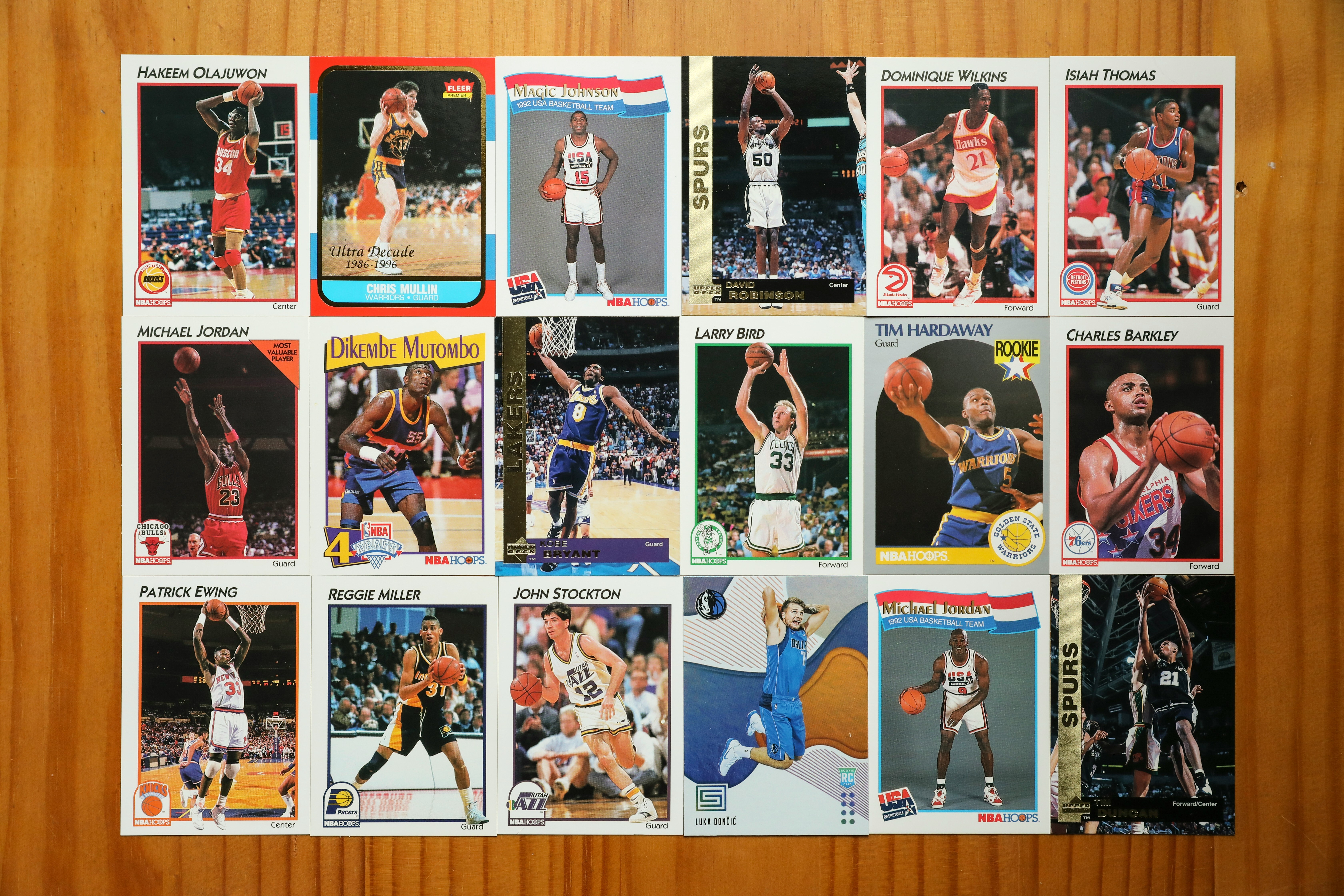 A collection of basketball cards